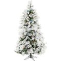 Almo Fulfillment Services Llc Christmas Time Artificial Christmas Tree - 6.5 Ft. Frosted Fir Multi - Color/Clear LED Lights CT-FF065-ML